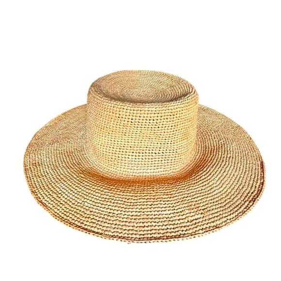 Lack of Color Women\'s Wide Brimmed Boater Summer Hat Size Medium